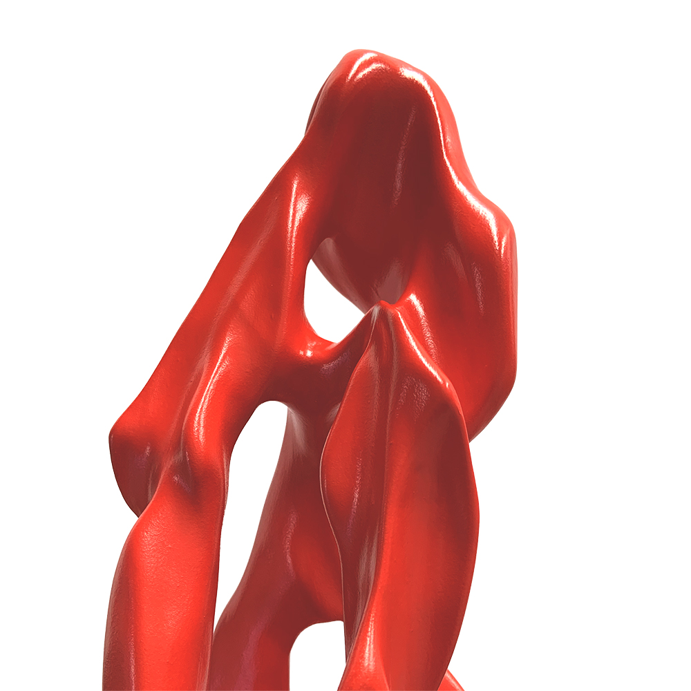 Escultura vermella de de formes orgàniques